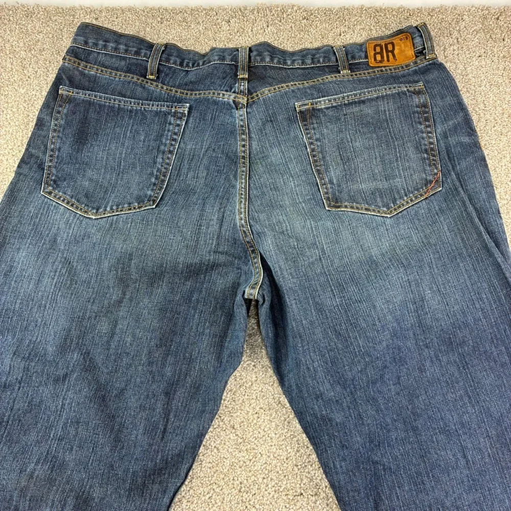 Banana Republic Mens Straight Leg Jeans 42x36 Blue Medium Wash Cotton Americana